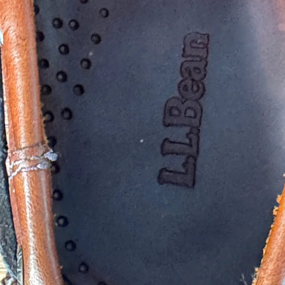 LL Bean Mens Brown Leather Casco Bay Boat Shoes Moc Toe Loafers Size 10 EE